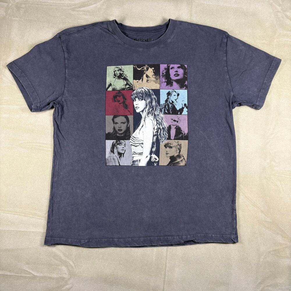 Taylor Swift Eras Tour 2023 2024 Graphic Band T Shirt Gray XL Concert Tee